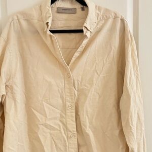 Essentials Cream Button-Up Shirt